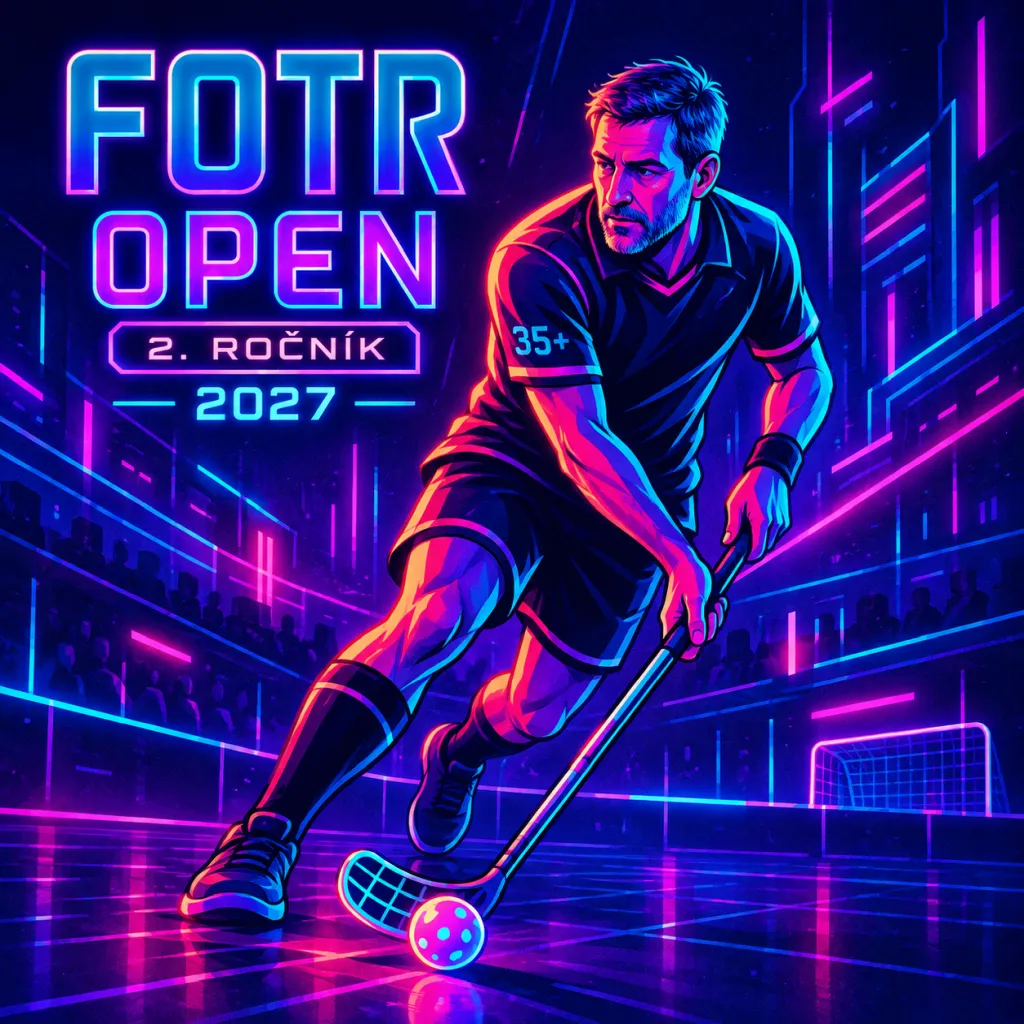 Plakát FOTR Open 2027 – 2. ročník (hráč s míčkem)